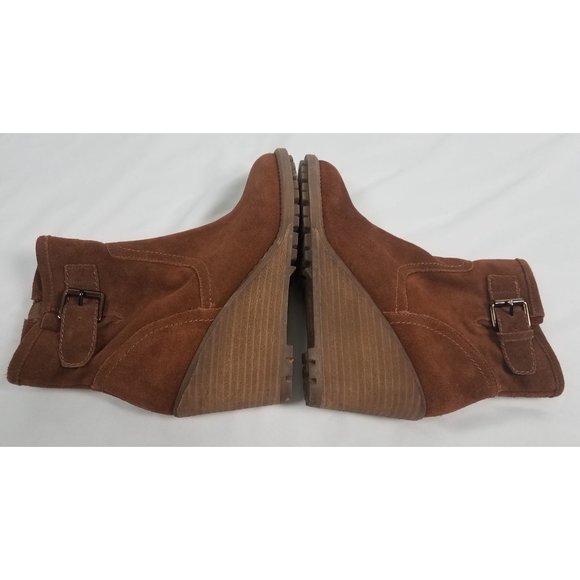 Carlos By Carlos Santana Women's Sz. 5.5 Brown Suede Wedges Booties - Picture 7 of 10